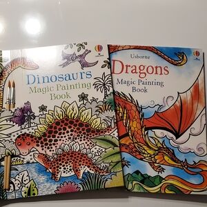 Usborne Dinosaurs and Dragons Magic Painting Books